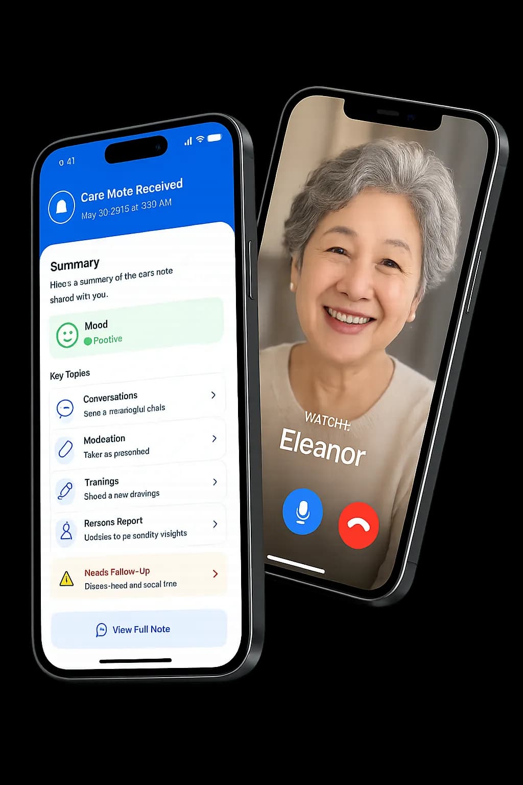iPhone showing the WelVoice app